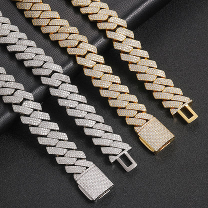 20mm Cuban Choker Chain - 5A CZ Iced Out 18K Gold Plated