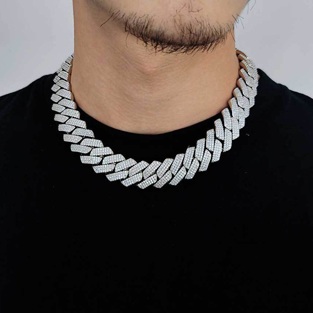 20mm Cuban Choker Chain - 5A CZ Iced Out 18K Gold Plated